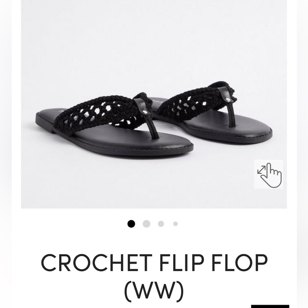 Torrid black crochet sandals